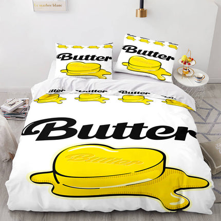 BTS Butter Cosplay Bedding Sets Soft Quilt Covers Without Filler