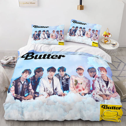 BTS Butter Cosplay Bedding Sets Soft Quilt Covers Without Filler