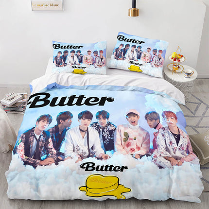 BTS Butter Cosplay Bedding Sets Soft Quilt Covers Without Filler