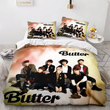 BTS Butter Cosplay Bedding Sets Soft Quilt Covers Without Filler