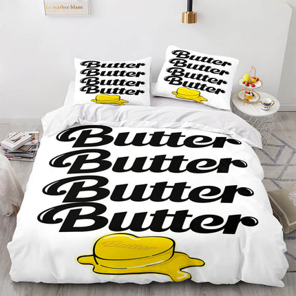 BTS Butter Cosplay Bedding Sets Soft Quilt Covers Without Filler