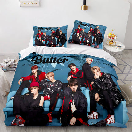 BTS Butter Cosplay Bedding Sets Soft Quilt Covers Without Filler