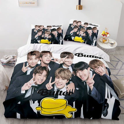BTS Butter Cosplay Bedding Sets Soft Quilt Covers Without Filler