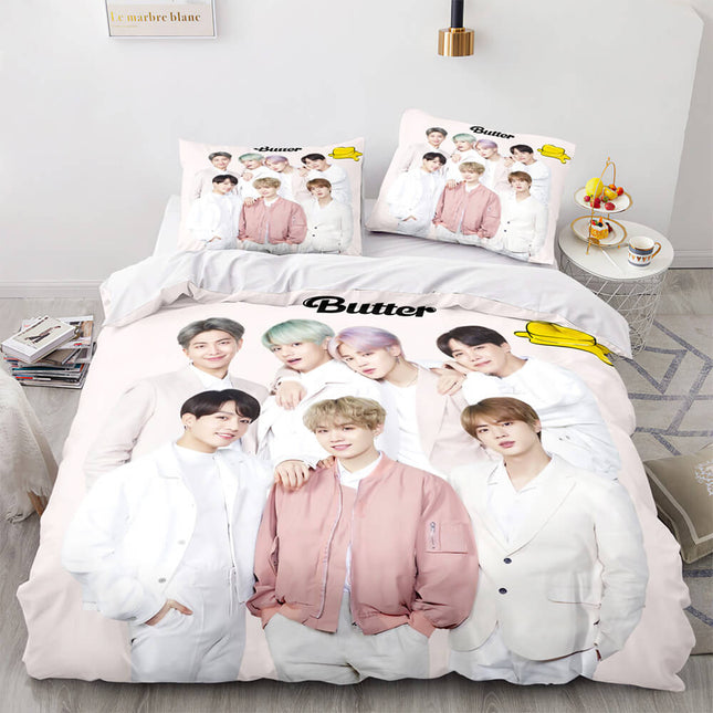 BTS Butter Cosplay Bedding Sets Soft Quilt Covers Without Filler