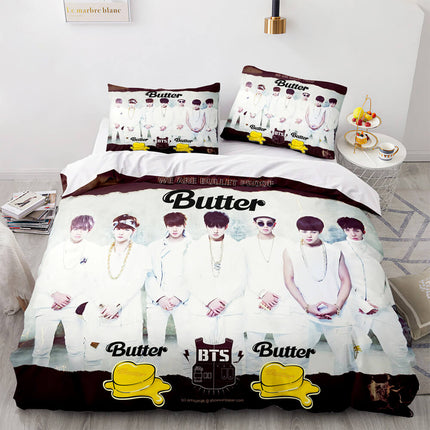 BTS Butter Cosplay Bedding Sets Soft Quilt Covers Without Filler
