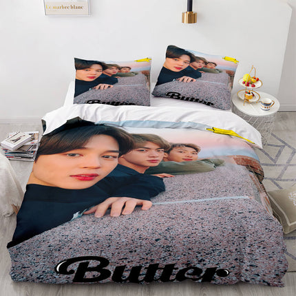 BTS Butter Cosplay Soft Bedding Set Quilt Cover Without Filler