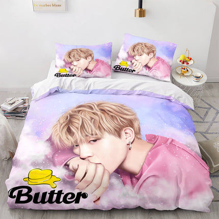 BTS Butter Cosplay Soft Bedding Set Quilt Cover Without Filler