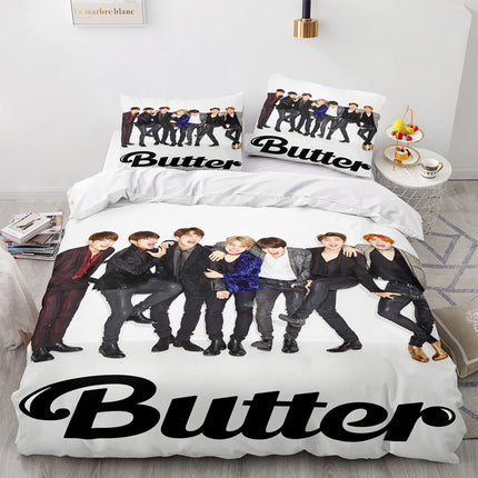 BTS Butter Cosplay Soft Bedding Set Quilt Cover Without Filler
