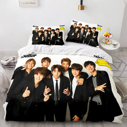BTS Butter Cosplay Soft Bedding Set Quilt Cover Without Filler