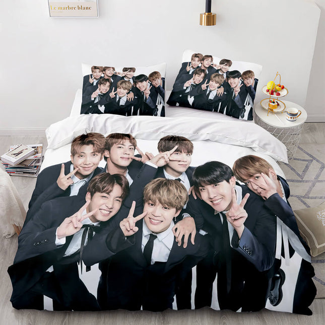 BTS Team Cosplay Bedding Set Quilt Covers Room Decoration