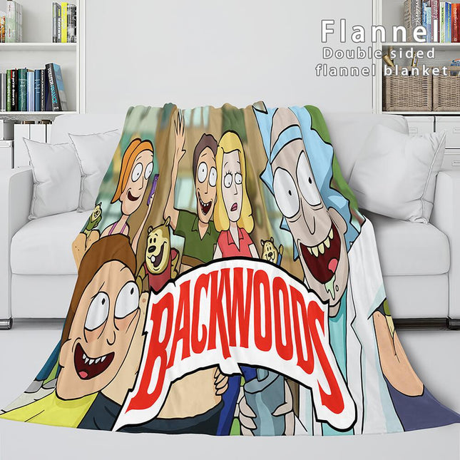 Rick And Morty Super Soft Flannel Fleece Blanket