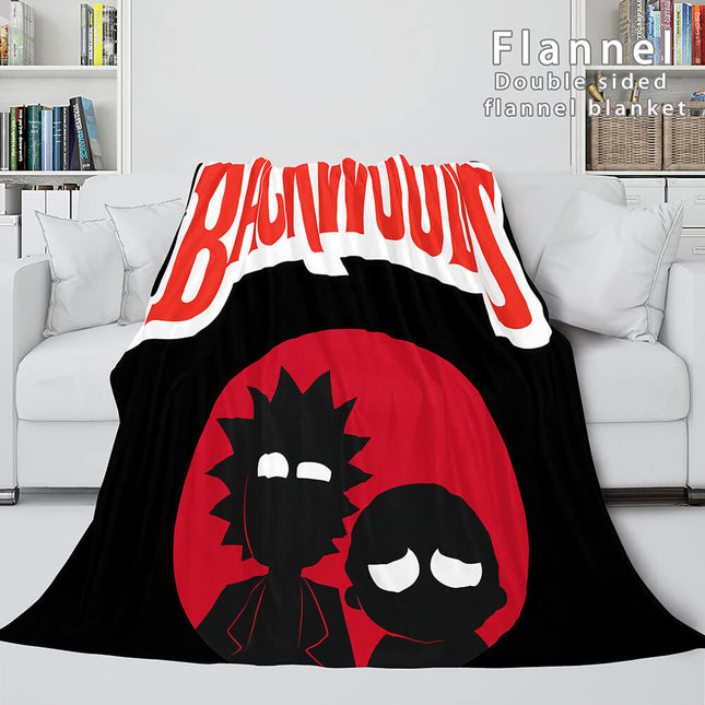 Rick And Morty Blanket Super Soft Flannel Fleece Throw Blanket Sets