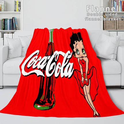 Betty Boop Cosplay Flannel Blanket Throw