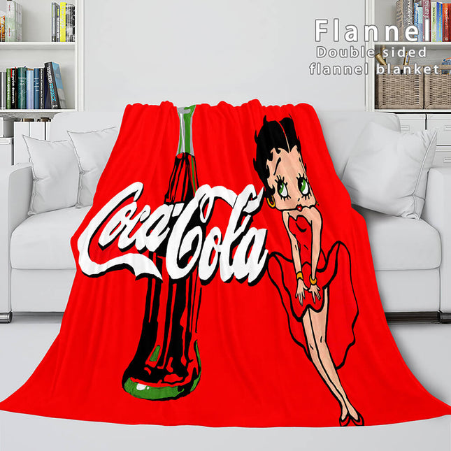 Betty Boop Cosplay Flannel Blanket Throw