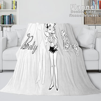 Betty Boop Cosplay Flannel Blanket Throw