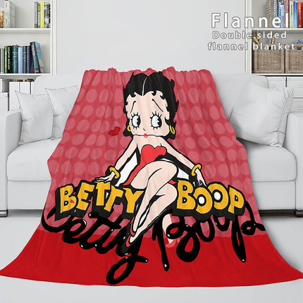 Betty Boop Cosplay Flannel Blanket Throw