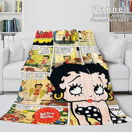 Betty Boop Cosplay Flannel Blanket Throw
