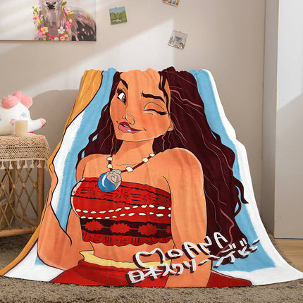Black African Girl Flannel Blanket Throw Blanket