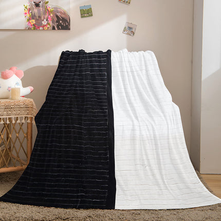 Black and White Flannel Fleece Throw Cosplay Blanket