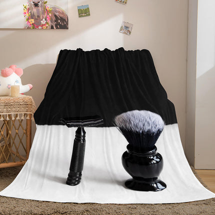 Black and White Flannel Fleece Throw Cosplay Blanket