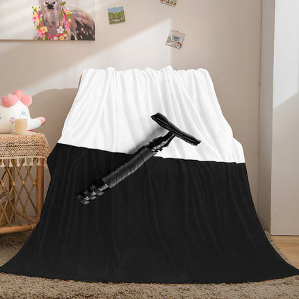 Black and White Flannel Fleece Throw Cosplay Blanket