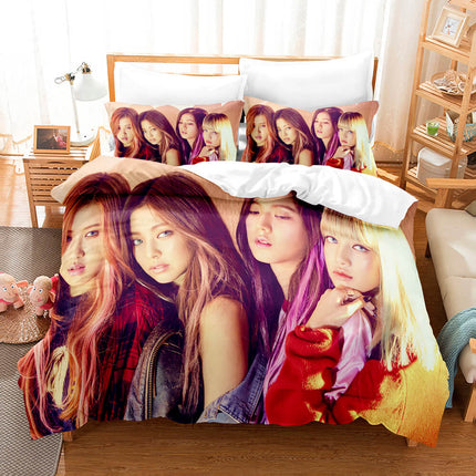 Blackpink Cosplay Bedding Set Quilt Covers Without Filler