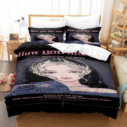 Blackpink Cosplay Bedding Set Quilt Covers Without Filler