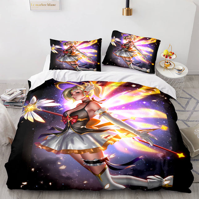 Blackwatch Mercy Overwatch Cosplay Bedding Set Quilt Covers Without Filler