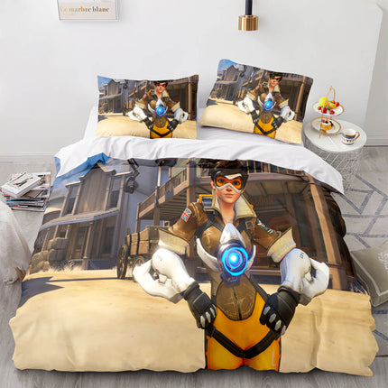 Blackwatch Mercy Overwatch Cosplay Bedding Set Quilt Covers Without Filler