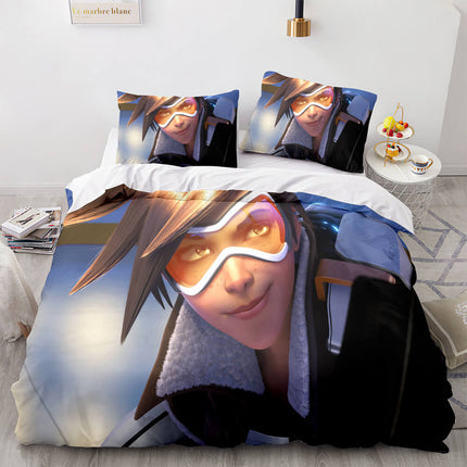 Blackwatch Mercy Overwatch Cosplay Bedding Set Quilt Covers Without Filler