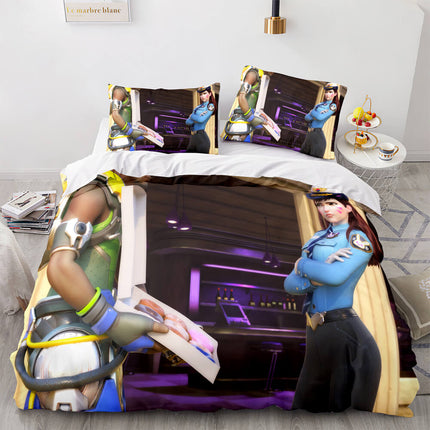 Blackwatch Mercy Overwatch Cosplay Bedding Set Quilt Covers Without Filler