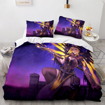 Blackwatch Mercy Overwatch Cosplay Bedding Set Quilt Covers Without Filler