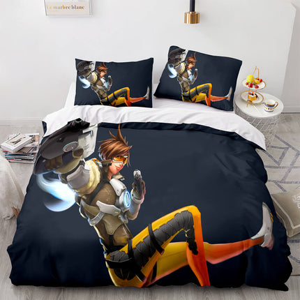 Blackwatch Mercy Overwatch Cosplay Bedding Set Quilt Covers Without Filler