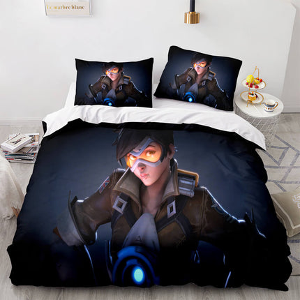 Blackwatch Mercy Overwatch Cosplay Bedding Set Quilt Covers Without Filler
