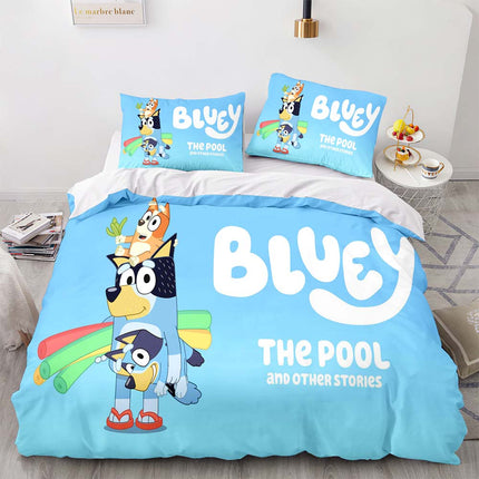 Bluey Pattern Bedding Set Quilt Cover Without Filler