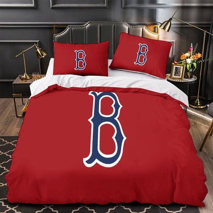 Boston Red Sox Bedding Set Quilt Cover Without Filler
