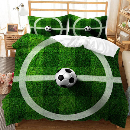 Boys Football Bedding Set Soccer Ball Duvet Cover Quilt Bed Linen Sets