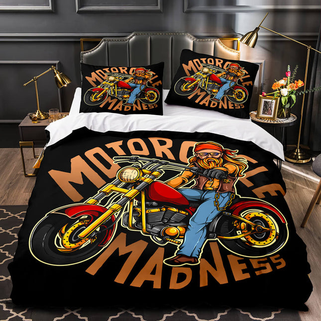Caferacer Motorcycle Bedding Set Quilt Cover Without Filler
