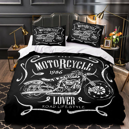 Caferacer Motorcycle Bedding Set Quilt Cover Without Filler