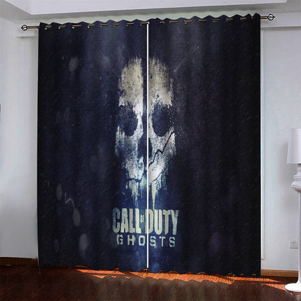 Call of Duty Pattern Curtains Blackout Window Drapes