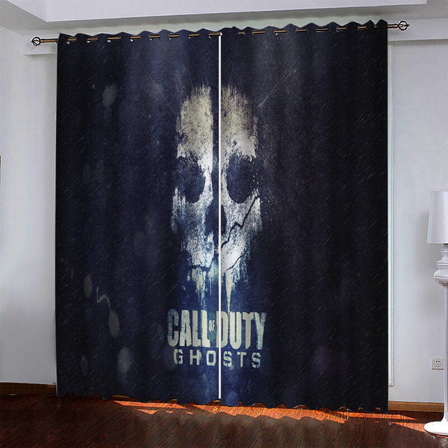 Call of Duty Pattern Curtains Blackout Window Drapes