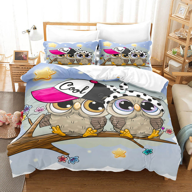Cartoon Animals Owl Bedding Sets Quilt Cover Without Filler