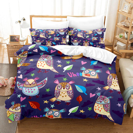 Cartoon Animals Owl Bedding Sets Quilt Cover Without Filler
