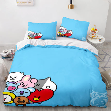 Cartoon BT21 BTS Butter Bedding Set Quilt Duvet Covers Bedding Sets