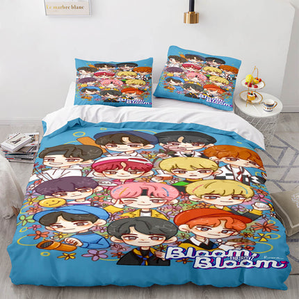 Cartoon BT21 Bedding Set Throw Quilt Duvet Covers Bedding Sets