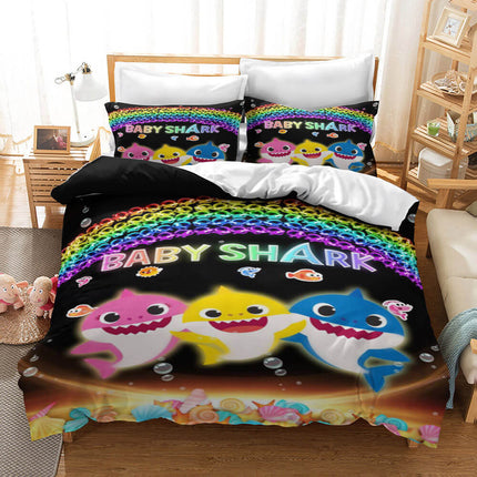 Cartoon Baby Shark Cosplay Bedding Set Quilt Cover