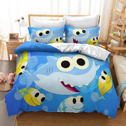 Cartoon Baby Shark Cosplay Bedding Set Quilt Cover