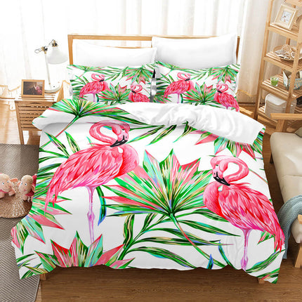 Cartoon Flamingo Bedding Set Quilt Covers Without Filler