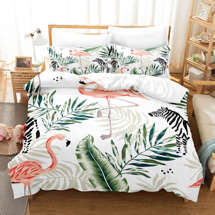 Cartoon Flamingo Bedding Set Quilt Covers Without Filler