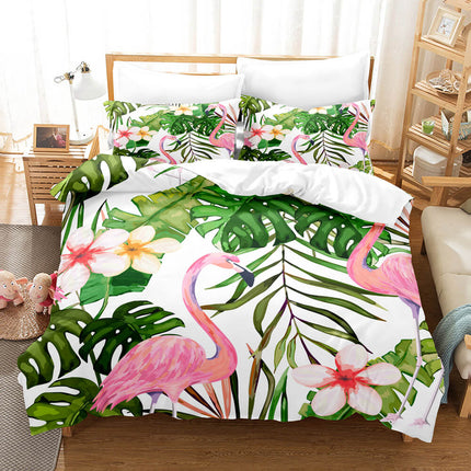 Cartoon Flamingo Bedding Set Quilt Covers Without Filler